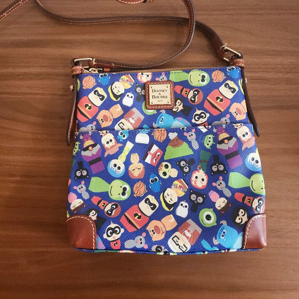 Dooney & Bourke Disney Pixar Blue Leather Crossbody Bag Purse